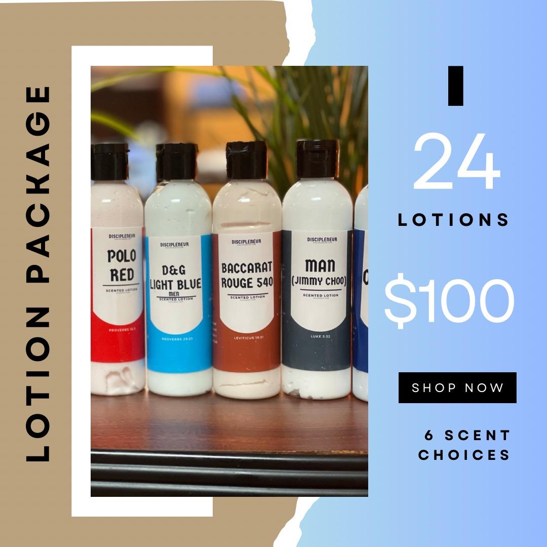 Wholesale (4oz) Scented Body Lotions: 24 Bottles in 6 Unique Fragrances