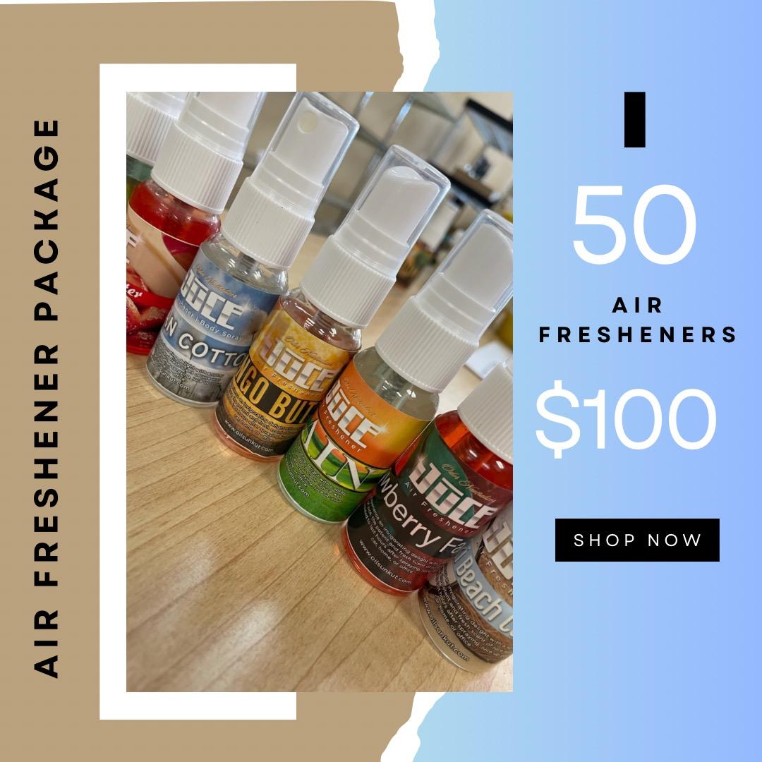 Wholesale Air Fresheners: 50 Bottles for $100 | 5 Eccentric Scents