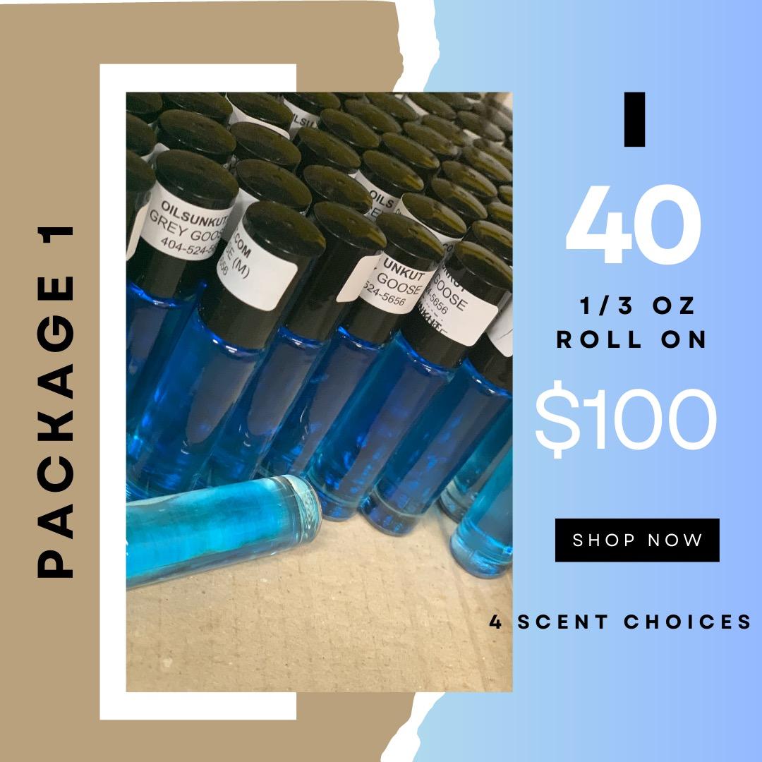 Wholesale (1/3 oz) Body Oils: 40 Bottles