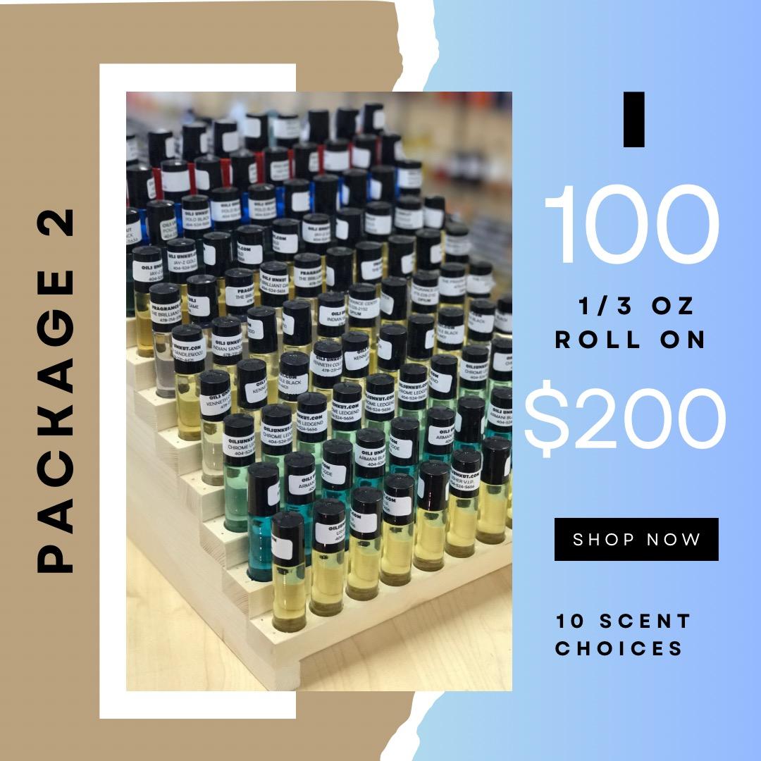 Wholesale 1/3 oz Body Oils, 100 Bottles